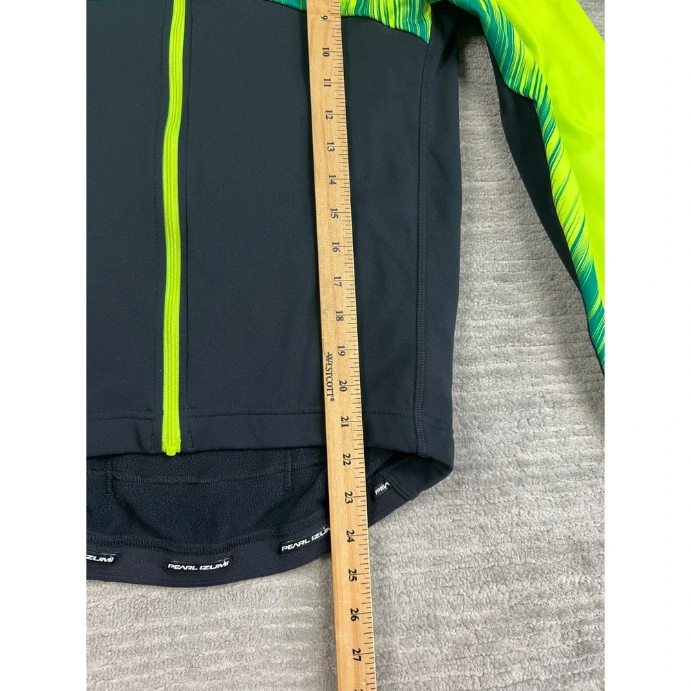 Pearl Izumi Cycling Jacket Mens Small Yellow Black SELECT Thermal Full Zip 28813